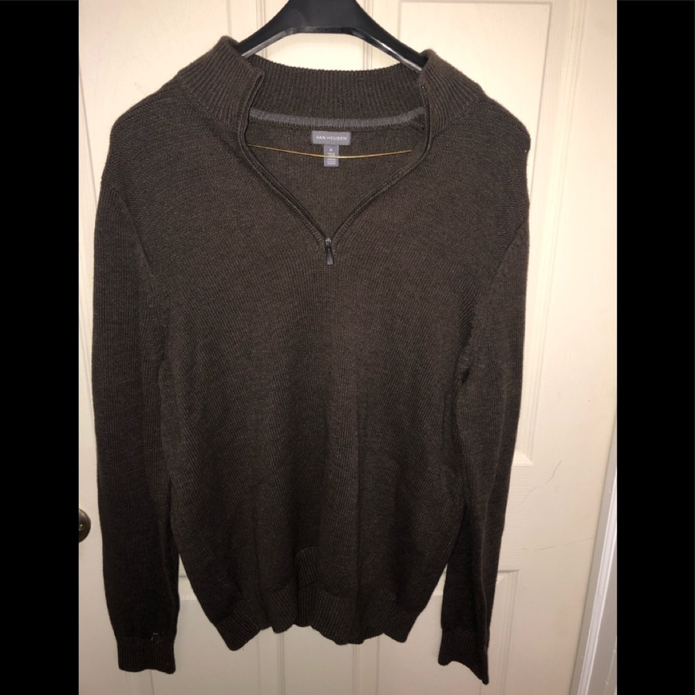 Van Heusan Men's Flex Long Sleeve 1/4 Zip Sweater